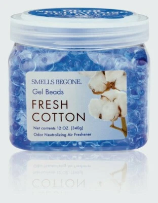 Smells Begone Odor Absorber GEL BEADS 12 oz Brushed Cotton Scent Non-Toxic 52012