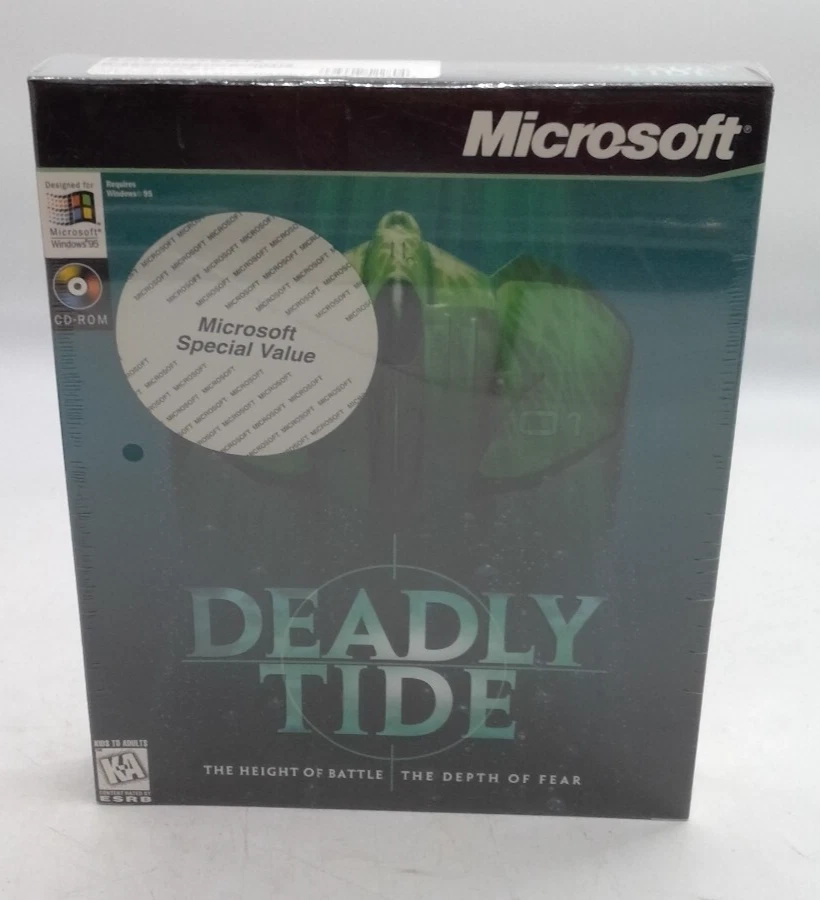 Deadly Tide Microsoft Windows 95 PC Game 1996 New Sealed - Image 1 of 4