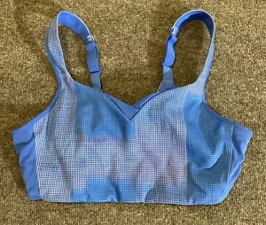 Brooks Running Top Women’s 38D Blue Geometric Print Adjustable Athletic Gym - Picture 1 of 10