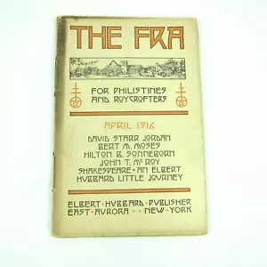 THE FRA MAGAZIN April 1916 E. Hubbard Roycrofters Kunsthandwerk Anzeigen mit Preisen - Bild 1 von 12
