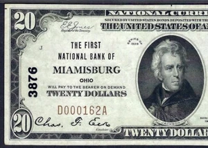 🇺🇸 OH 1929 $20 ♚♚MIAMISBURG, OHIO♚♚ PMG EXTREMELY FINE 40  GORGEOUS ! - Picture 1 of 3