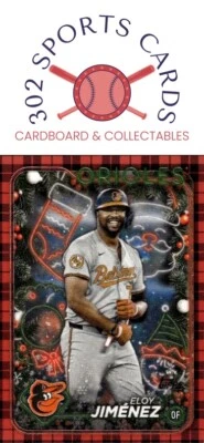 2024 Topps Holiday Advent Calendar Elloy Jimenez Red Plaid Exclusive - Image 1 of 2