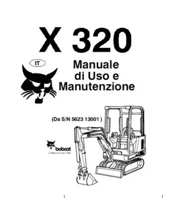 CD Libretto Manuale uso e manutenzione BOBCAT X320  in italiano - Immagine 1 di 2