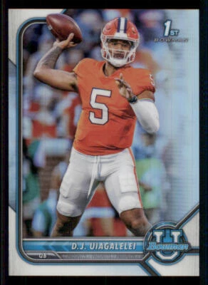 2022 Bowman University Chrome Refractors #2 D.J. Uiagalelei - Image 1 of 2