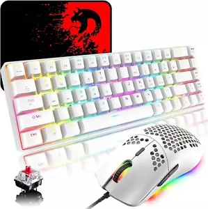 RGB Gaming Tastatur Maus Set Klein 68 Tasten Roter Schalter 60% Mini Mechanische - Bild 1 von 22