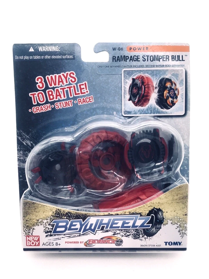 Tomy New Boy Beyblade Beywheelz W-06 Rampage Stomper Bull 3 种战斗方式 2012 — 第 1/4 张图片