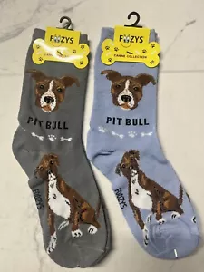 Pitbull Pit Bull Terrier American Dog Rescue 2 pares de calcetines para mujer Foozys calcetines - Imagen 1 de 1