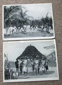 Vintage photo photograph Africa Picture Stories LOT OF 2 people 8.5x11 b&w - Picture 1 of 3