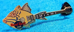 MIAMI FLORIDA BUTTER YELLOW TRIGGER FISH GUITAR SERIES 1999 Hard Rock Cafe PIN - Picture 1 of 1