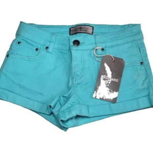Iris Jeans American Style Denim Modern Vintage Turquoise Shorts Size Small NWT - Picture 1 of 10