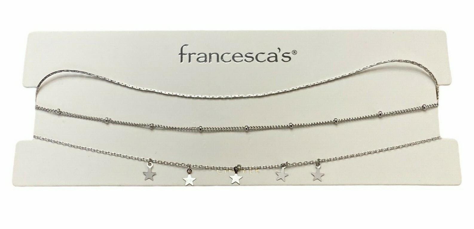 Layered Row Chain Star Choker Set 