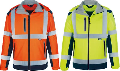 Vizwell Warnschutz Winter Softshelljacke Arbeitsjacke wasserdicht Kapuze VW177P - Bild 1 von 4