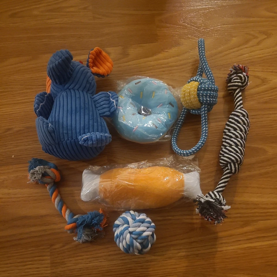 Toozey Puppy Toys for Small Dogs, 7 Pack Small Dog Toys, Cute Calf Squeaky Dog  - Image 1 of 1