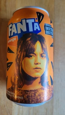 Beetlejuice Limited Edition Fanta Orange Jenna Ortega 12 oz can 5/25 Wednesday  - Image 1 of 3