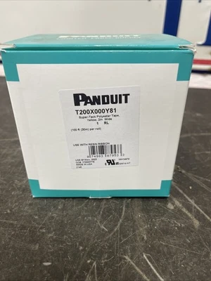 NOS PANDUIT T200X000Y81 YELLOW 2” SUPER-TACK POLYESTER TRANSFER TAPE - Image 1 of 2