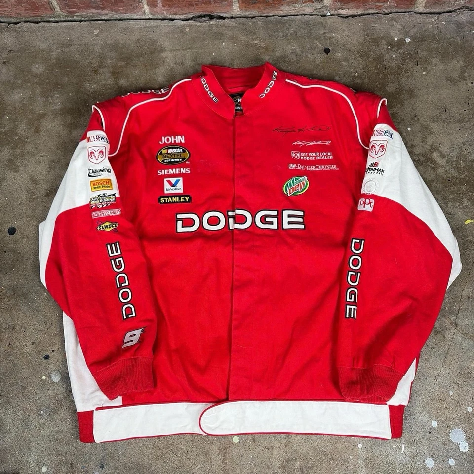 Chase Authentics NASCAR Bill Elliott Dodge Racing Jacket Vintage Y2K Size XXL - Image 1 of 4