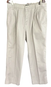Dockers Pleated Men's Size 34x30 Beige Tan Khaki Pants w/ Pockets - Picture 1 of 7