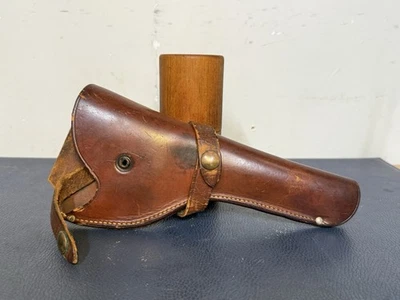 Vintage Red Head Brown Leather Pistol Revolver Holster Colt SAA 6" Barrel RH - Image 1 of 4