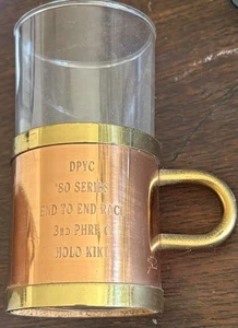 Vtg Rami DPYC Race Holo Kiki Turkish Coffee Liqueur Bar Trophy Mug Copper Brass - Picture 1 of 9