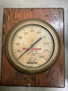 Manometro sottovuoto industriale vintage Lonergan - Ames Iron Works Oswego NY - Foto 1 di 6