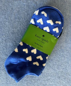 Kate Spade NY No Show Women Socks Blue Prints 3 Pairs One Size NEW - Picture 1 of 2