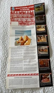 VINTAGE 1971 Cheese Map of Switzerland Poster Print O.M. Muller Swiss Union RARE - Picture 1 of 8