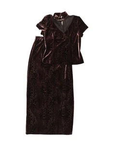 LORI WEIDNER Womens 2 Piece Skirt Set UK 12 Medium W28 Purple CQ01 - Picture 1 of 7