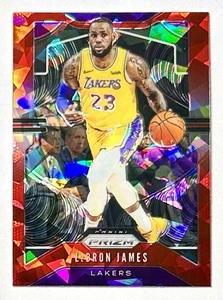 Prizm LeBron James 2019-20 rojo hielo agrietado Prizm refractor SP #129 LA Lakers NBA - Imagen 1 de 12