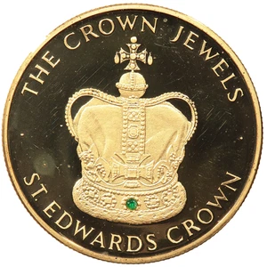 2004 TURKS & CAICOS ISLANDS FIVE 5 CROWNS COIN: ST. EDWARDS CROWN - Picture 1 of 2