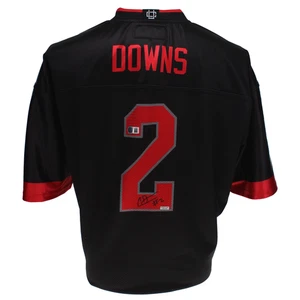 Caleb Downs Autographed Ohio State Black Licensed Jersey BAS COA Signed Beckett - Picture 1 of 8