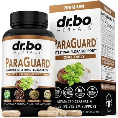 Píldoras de desintoxicación de limpieza ParaGuard, suplemento de fórmula de protección intestinal para la salud intestinal, 30 Foto 1 de 4