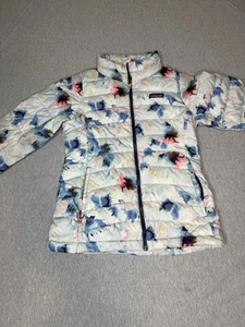 Patagonia Jacket Girls L 12 Blue Full Zip Puffer Duck Down Packable Quilted - Picture 1 of 7