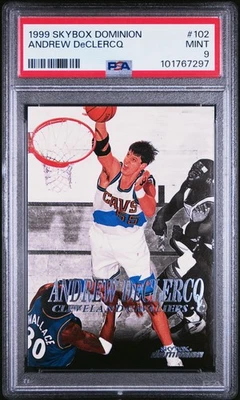 1999 SKYBOX DOMINION #102 ANDREW DECLERCQ PSA 9 - Image 1 of 2