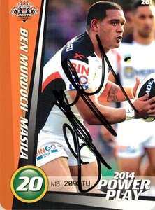 Signed 2014 Wests Tigers NRL ESP Power Play Card - Ben Murdoch-Masila - Picture 1 of 3