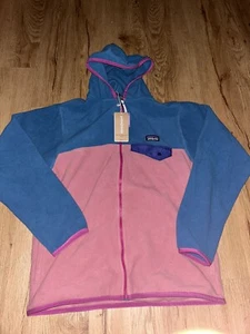 PATAGONIA NWT GIRLS MICRO D SNAP FULL ZIP JACKET LIGHT STAR PINK SIZE LARGE (12) - Picture 1 of 6