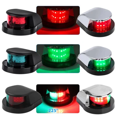 12 LED Signal Nav Navigation Lights Strip Port Starboard Marine Boat Red & Green - Image 1 of 4
