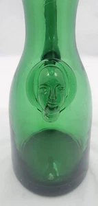 Rare Chalet Artistic Glass Sergio Panini Green Glass Pitcher Face Prunt Murano - Picture 1 of 7
