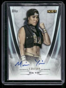 Tarjeta autógrafa MIA YIM 2020 Topps WWE indiscutible #D/199 - Imagen 1 de 2
