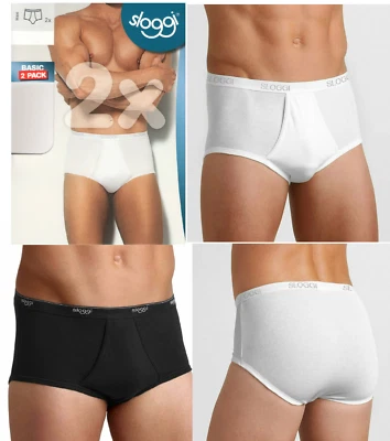 2 slip uomo SLOGGI Basic Men Maxi, mutande cotone vita alta e apertura davanti  - Immagine 1 di 4