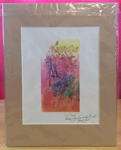 Abstract Art Print Multi-Color Paint Splashes Signed by Artist Dalem Sobril  - Foto 1 di 6