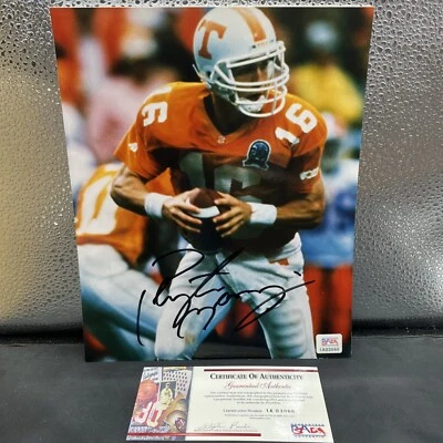 PEYTON MANNING Signed 8x10 TENNESSEE VOLS / COLTS  Photo 2 - PSA /Dna - Image 1 of 2