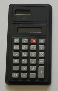 Portable Thin Calculator and Ballpoint Pen Blue Ink Bundle - Picture 1 of 4