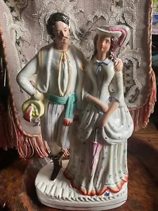 Antique Staffordshire Flat Back, Figurine C1850 Large 15 Inches, Lost A Leg. - Picture 1 of 24