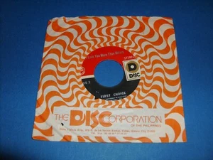 FIRST CHOICE "HOLD YOUR HORSE" DISC EXCELLENT PHILIPPINES 45 RPM - Picture 1 of 2