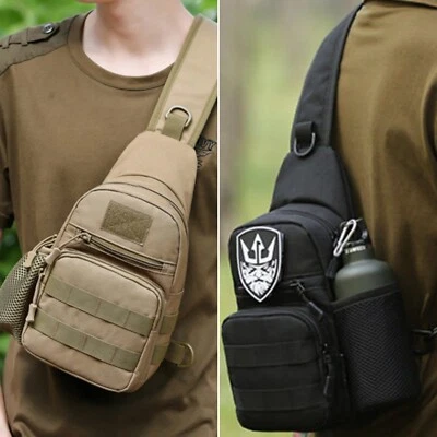 Men Backpack Tactical Sling Bag Chest Shoulder Fanny Pack Crossbody Sport Travel - Image 1 of 4