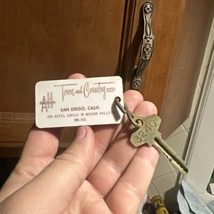 RARO Town & Country Hotel Key San Diego California Hotel Motel portachiavi - Foto 1 di 3
