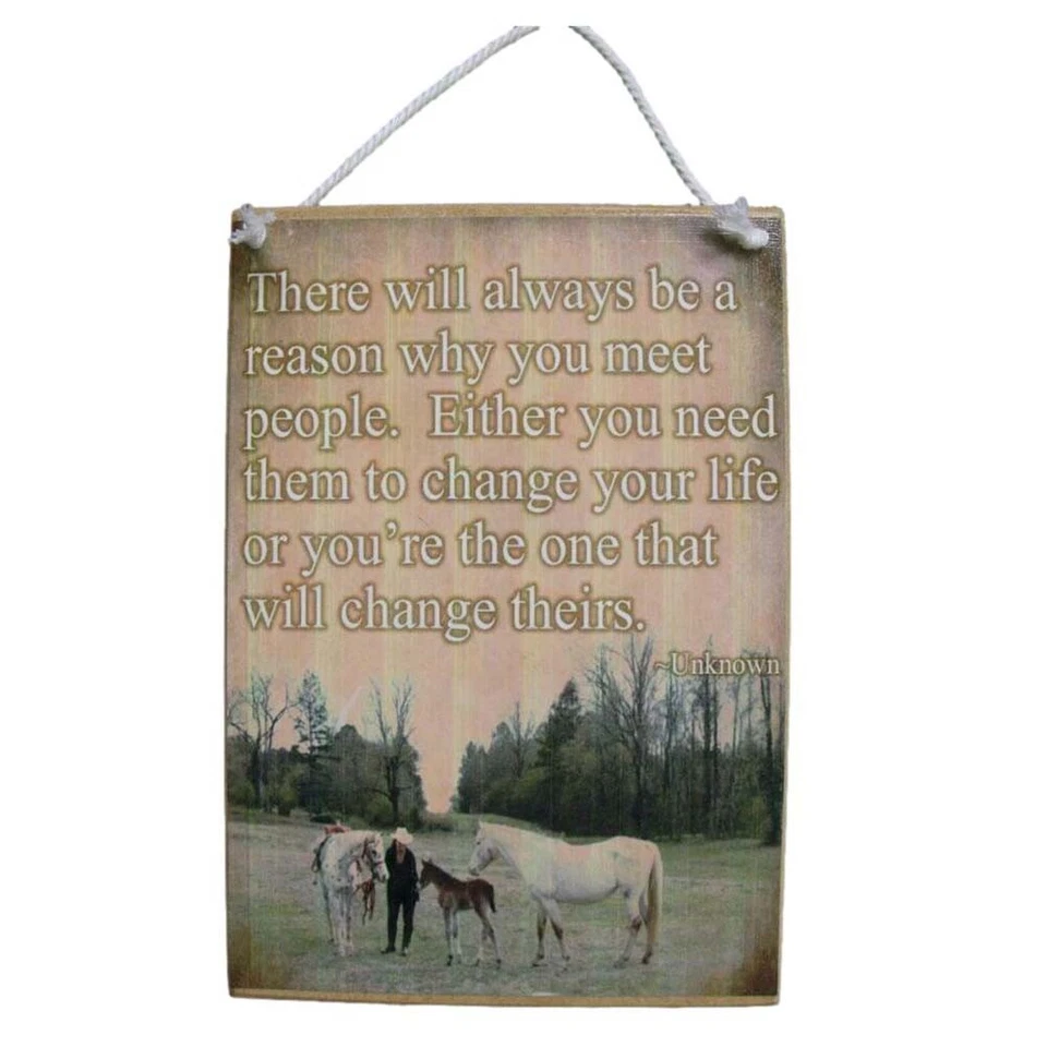 Country Printed Quality Wooden Sign Change Your Life Plaque - Image 1 of 1