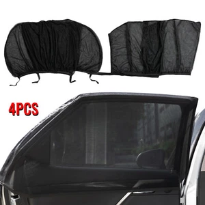 4 Pcs Universal Car Side Window Sun Shade Breathable Screen Cover Sunshade Baby - Picture 1 of 8