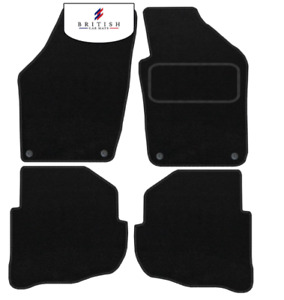LUKVW007 TAILORED Black floor Car Mats with logo POLO 9N 2002-2009  oval fix