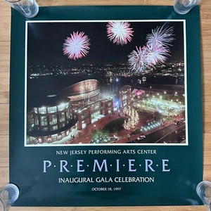 Raro Póster de Gala Inaugural 1997 NJPAC ESTRENO Newark NJ Centro de Artes Escénicas - Imagen 1 de 11